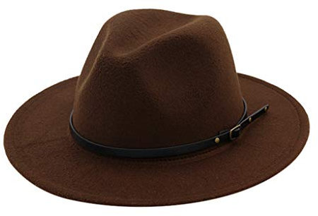 rtdgcv Filzhut Herren & Frauen breite Mütze mit Gürtelschnalle Verstellbare Outback-Hüte Kerosin Cap Hut von Wollfilz Damen/Herren - Filzhut Herrenhut Italienischer Wollhut Herbst/Winter