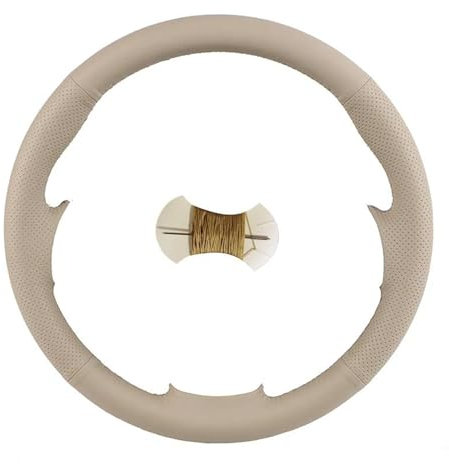 KIRYU Lenkradbezug Künstliches Leder-Auto-Lenkradbezug Für Benz E-Klasse W211 E230 E350 E280 Für CLS-Klasse Für CLS 350 500 G Für AMG Für SL Für CLK Auto Lenkradhülle (Farbe : BEIGE)