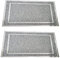 BML 2 x Crushed Diamond Silver Crystal Glass Chopping Board Stylish Elegant Heavy Duty Heat Resistant Kitchen Worktop Saver for a Luxurious Rich Look (Silver, 30x40cm)