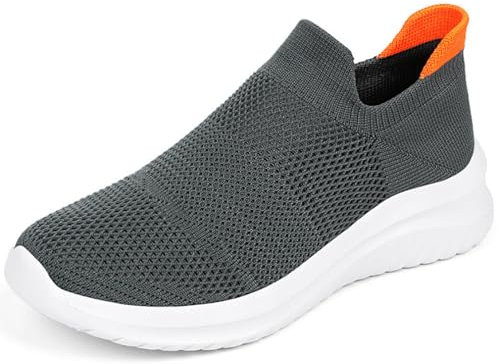 Solshine Damen Sportschuhe Mesh Laufschuhe Slip on Sneakers D307 Grau 40EU