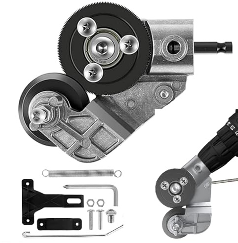 Drill Plate Cutter Attachment - Upgraded Metal Nibbler Drill Shears for Cutting Flat Metal Sheets, Cutter Tool Adapter for Cutting Iron, White Sheet, Steel, Copper, Aluminum