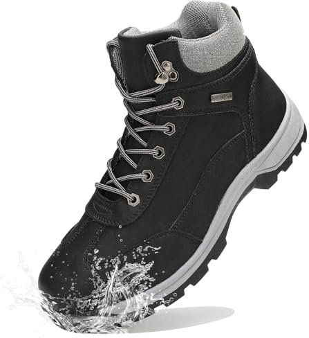 Veool Wanderschuhe Herren,Wanderstiefel Trekking Alle Wetterbedingungen Wanderschuhe Wasserdicht Mid Kletterschuhe Trekkingschuhe