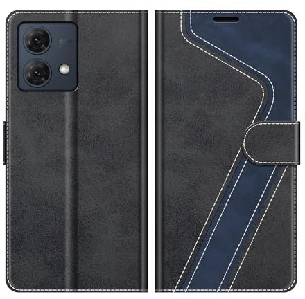 MOBESV Funda para Motorola Moto G84, Funda Libro Magnético Carcasa para Motorola Moto G84 Funda con Tapa, Negro