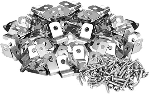 COSMEVIVI 100 Stück Zuverlässige Drahtzaun Clips Drahtzaun Befestigungsclips Haustierkäfig Clips Aluminium Drahtzaun Clip Metalldraht Zaun Clips Zaun Montageclips Käfigdraht Clips