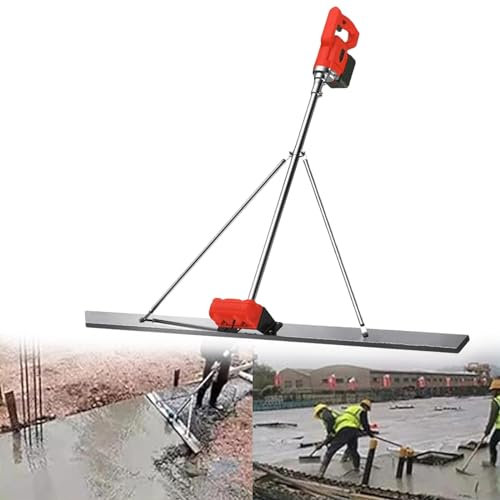 Cordless Electric Concrete Screed Kit for Smooth Finishing - Battery Powered Vibratory Tool for Leveling Cement Floors with Ease,1.2M