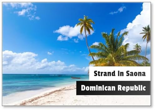 Strand in Saona Dominikanische Republik, Kühlschrankmagnet