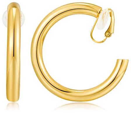 LILIE&WHITE Klipp Ohrringe Elegante Goldene Klipp-Ohrringe für Damen – Allergikerfreundlich, Rost- und Farbbeständig – Alltag und Besondere Anlässe