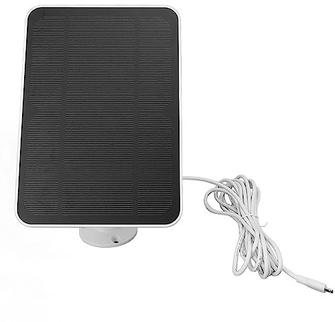 4W 5V Solar Panel for Security Camera Flood Light Battery Camera with Solar Panel IP65 Solar Panel with 360 Degree Adjustable Bracket (White)