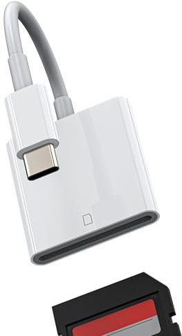Lecteur de carte SD USB C pour iPhone16 15 pour iPad Pro Adaptateur pour Apple Mac Android Compatible avec Samsung Appareil Photo Numérique Mémoire Ordinateur Portable Compact Port Externe Type C