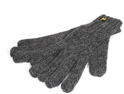 AlpacaOne 100% Alpaka Wolle Strickhandschuhe für Herren und Damen – Warme, Weiche & Atmungsaktive Zopfmuster Handschuhe, Nachhaltig für Kalte Tage