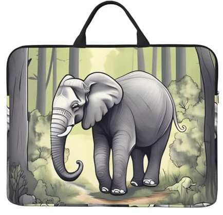 Bjyccar Walking Elephant Laptoptasche mit stoßfestem Futter und tragbarem Design, geeignet für Business und den täglichen Gebrauch.