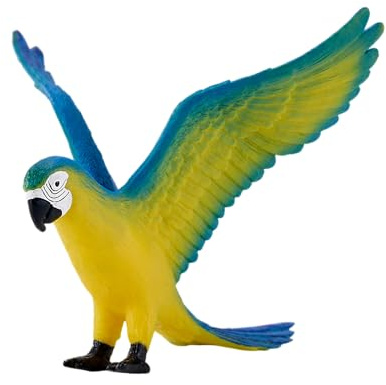 MOJO - Blue Macaw Parrot | Hand-Painted Toy | Wildlife Collection | True to Life & Highly Detailed | Designed in the UK