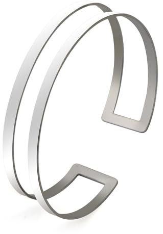 lokxmve Brazalete para mujer, minimalista, brazalete abierto en la parte superior del brazo, ajustable, redondo, pulsera de bobina, joya para la parte superior del brazo