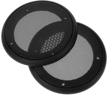 Amosfun 2stücke Auto Lautsprecher Grill Subwoofer Lautsprecher Abdeckung Schutzgitter Für Car Audio Systeme Einfache Installation Elegantes Design Kompatibel Mit Verschiedenen Lautsprechern