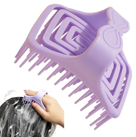Brosse du cuir chevelu à cheveux creux - Brosse de shampooing de shampooing de masseur du chevelu | nettoyante pour les cheveux en silicone | Brosse de massage du | Exfoliator