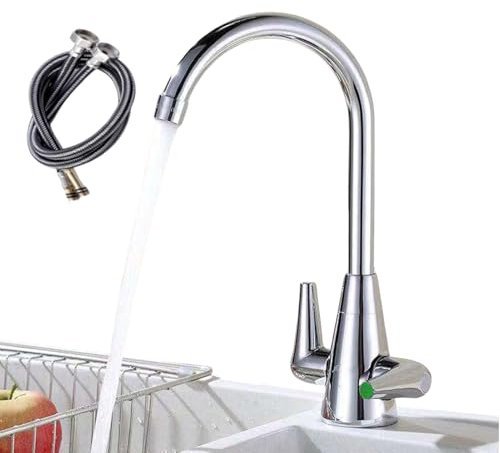 Rubinetto Lavello Lavanderia | Miscelatore Cucina A Due Maniglie,Per Tavola Casa Giardino E Bagno Industriale
