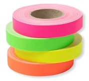 Gewebeband-Set Gaffa, 4 Rollen, 15 mm x 12,5 m, Gelb/Orange/Grün/Pink | PE-beschichtetes Gewebe mit stark haftendem Kautschuk-Klebstoff; Neonfarben für Markierung, Bühne, Atelier und Werkstatt
