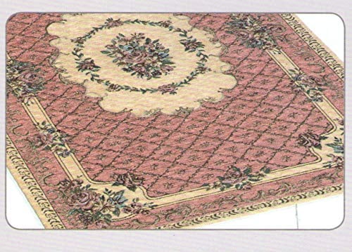 Tappeto Velour con Retro Antiscivolo Modello Bouquet 65x110(2 tappeti) Rosa