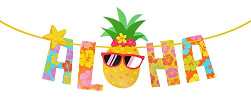 Luoem Luau Party Banner Aloha Hawaii Party Deko Zubehör Fotografie Unterstützung