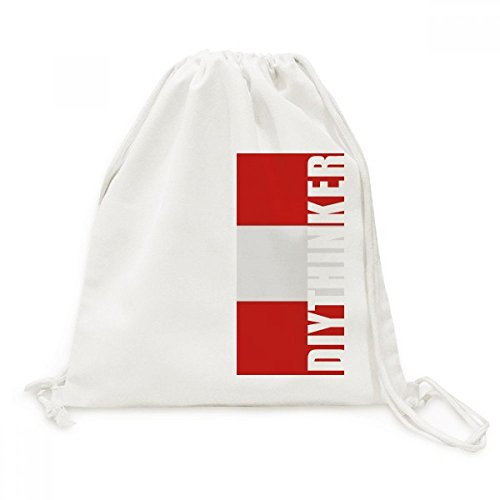 DIYthinker Österreich Nationalflagge Europa Land Canvas-Rucksack-Reisen Shopping Bags
