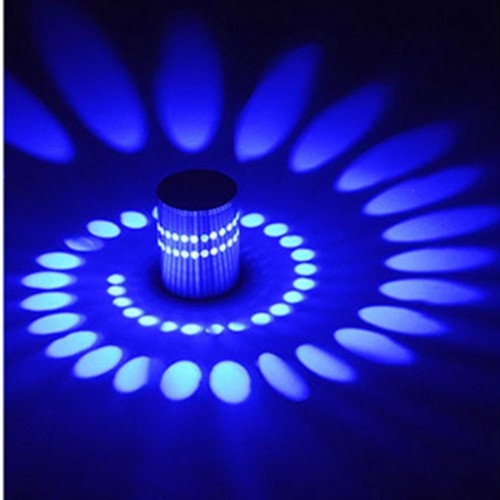 LED Wandleuchte Effektleuchte Flurlampe 3W Wandlampe Wandlicht Sonne Streulichtdesign AC 220V (Blau)