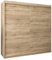 MEBLE KRYSPOL Tokyo 200 Kleiderschrank mit Zwei Schiebetüren für Schlafzimmer – moderner Aufbewahrungsschrank mit Kleiderstange und Regalen – 200x200x62cm - Sonoma