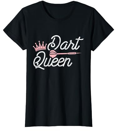 Dart Queen T-Shirt für Frauen Königin Darts Sport Damen T-Shirt