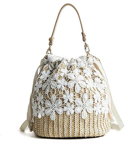 Summer Woven Rattan Handbag Bags, Women Straw Shoulder Bag Straw Purse Beach Shoulder Tote Handbags for Women