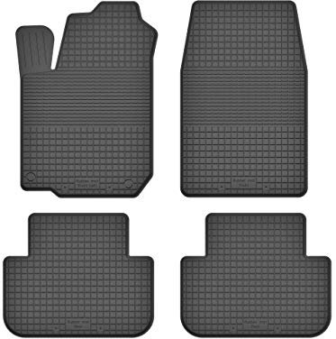 Gummimatten Fußmatten 1.5 cm Rand kompatibel mit Renault Modus (Bj. 2004-2012) ideal angepasst 4 -Teile EIN Set