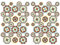 56 Hippie Aufkleber Blumen Sticker selbstklebend Flower Power Dekor für Auto Fahrrad Bus Wände Möbel Retro Style 70er Jahre Kult (Braun Beige, Matt (R063))