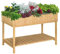 Outsunny Wooden Herb Planter with 8 Pocket, Raised Bed Container Garden Planter Boxes, 110L x 46W x 76Hcm, Natural