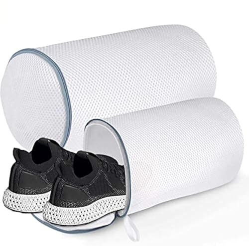 Wäschenetz für Schuhe, Schuh-Wäschebeutel mit Reißverschluss für Waschmaschine Schuhnetz Schuhbeutel, Wäschesack Schutz Wäschenetze für Sneaker, 2 Pcs (L + XL)