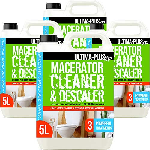 Ultima-Plus XP Toilet Macerator Cleaner and Descaler - Deeply Cleans Toilet Macerators and Removes Limescale - Compatible With All Saniflo Pump Units, Toilets & Urinals (20 Litres)