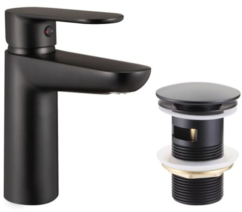 Primaster Waschtischarmatur Prag schwarz matt Wasserhahn Einhand