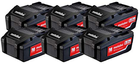 metabo 625152000 18 V 5,2 Ah Li-Power 6 Stück
