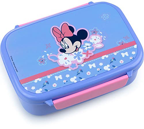 Scooli Fiambrera Disney Minnie Mouse con inserto extraíble de plástico inofensivo, sin BPA, fiambrera para niños, fiambrera, perfecta para la escuela, guardería, tiempo libre, aprox. 6 x 13,5 x 18 cm