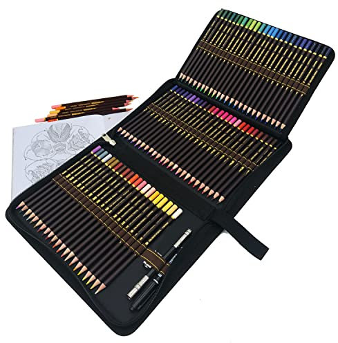 Majoart Buntstifte,72 Farbstifte Art Set auf Weichwachsbasis, perfekte Wahl für Erwachsene und Künstler zum Färben, Malen, Skizzieren und Zeichnen