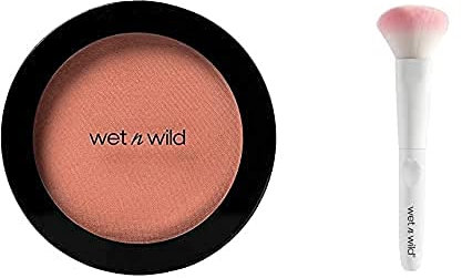 Wet 'n' Wild Coloricon Blush + Rouge Pinsel – Makeup Set: Blush & Make Up Brush, Mellow Wine