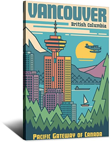 Canada Vancouver Vintage-Reiseposter, Malposter, modernes Geschenk, Schlafzimmer dekorativ