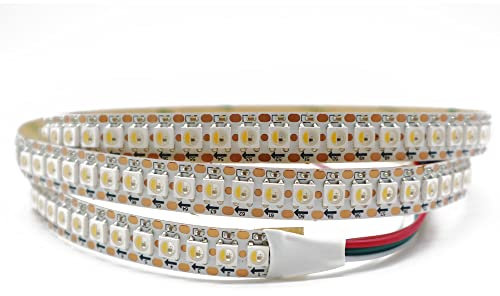 TOPXCDZ SK6812 RGBW RGBWW Led Strip Light 4 in 1 Ähnlich WS2812B 1m 5m 30 60 144 LEDs Einzeln adressierbare RGBWW Led Lights IP30 65 67 5V (1M 144LED/M, White Pcb Ip30 Rgbww)