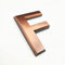 3D Self Adhesive House Plaque Numbers 70mm 0-9 Letters A-Z ABS Plastic Red Copper Sticker Modern Door Address Number Hotel Electroplated Digit Plate Sign for Home Room Yard Street Mailbox Bins (F)