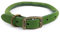 Ancol Timberwolf Round Leather Dog Collar in Green - Top Grain Bridle Leather with Nylon Core Durable Pet Training Accessory - 45-54cm Size 6