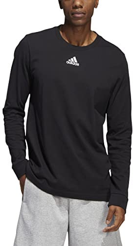 adidas Fresh Badge of Sport Long Sleeve Tee - Mens Multi-Sport, Black-white, S