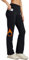 WILLIT Damen Thermo Flare Leggings Winter Fleece gefütterte Yogahose Warm Sportleggins Laufhose Bootcut Hose High Waist mit Taschen Schwarz XL