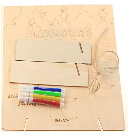 Holz Ramadan Countdown Kalender Eid Mubarak Kalender Muslim Graffiti Ornamente Ramadan Geschenke Für Kinder