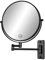 FFowcye Miroir de rasage mural de 20,3 cm, miroir grossissant double face 1x/10x, miroir de courtoisie de salle de bain, pivotant à 360° avec bras d'extension, noir (sans lumière)