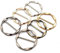 ZKGYUS 6 Stück Metall T Shirt Clips Seiden Schal Ring Clip T Shirt Krawatten Clips Kleidungs Eckknopf Metall runder Kreis Clip Schnalle Kleidungsring Wickelhalter für Frauen und Mädchen