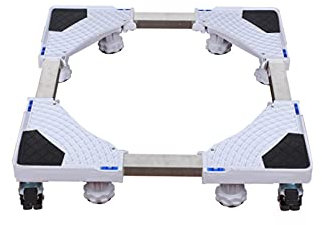 Samnuerly Movable Washing Machine Stand Adjustable Base Length/Width 47-70cm Dryer And Refrigerator Trolley Air Conditioner Base Stand for Fridge Freezer Height 10-14cm (8 Wheels) ()