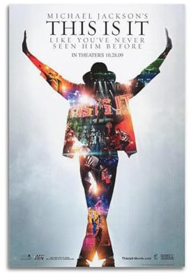 VZRSQZK Filmposter Michael Jackson This Is It; dekoratives Gemälde, Leinwand-Wandposter und Kunstdruck, modernes Familienschlafzimmer-Dekor-Poster, 20 x 30 cm