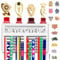 BELLE VOUS Weißer Medaillenaufhänger mit Trophäenablage, Wandmontage, Medaillenhalter, Ausstellungsregal – nie aufgeben, Regal für Sport-/Rennmedaillen, Auszeichnungen und Bänder